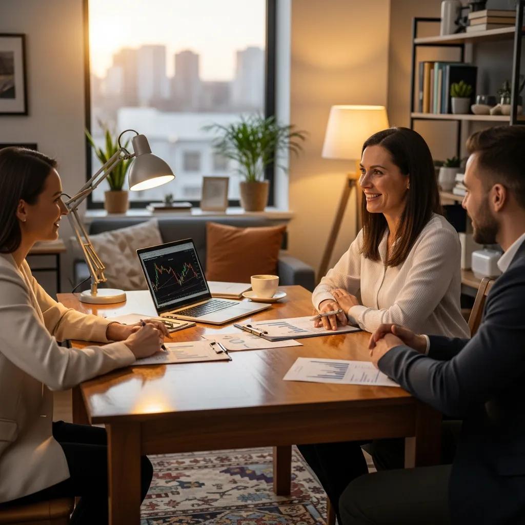 Blog 33 Warm financial planning consultation with advisor and clients in a cozy office 9ba8dee1 ef02 465e b99f 2667b639b704