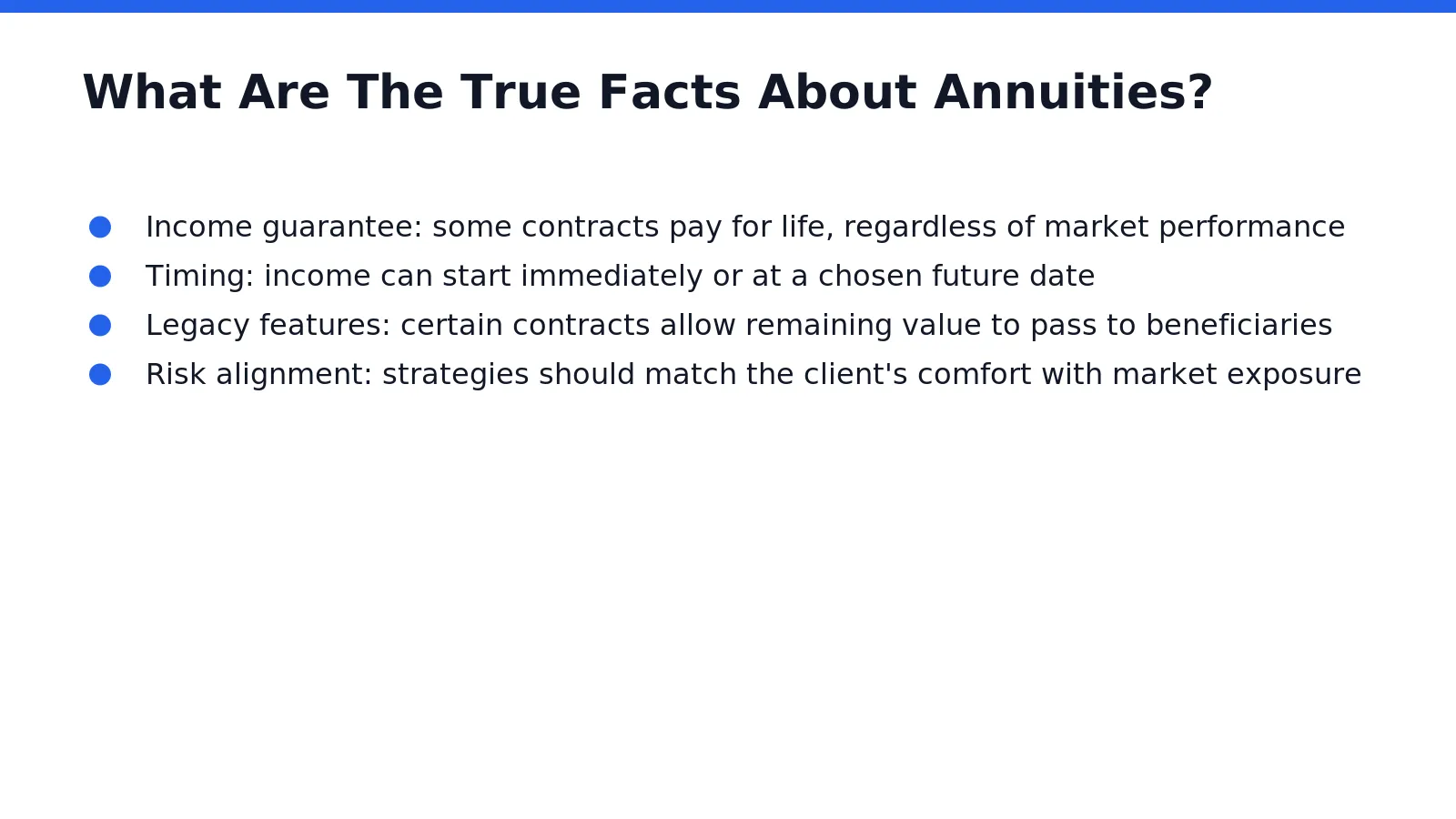 Retirees planning several years ahead benefit from annuities structured to protect and lock in income